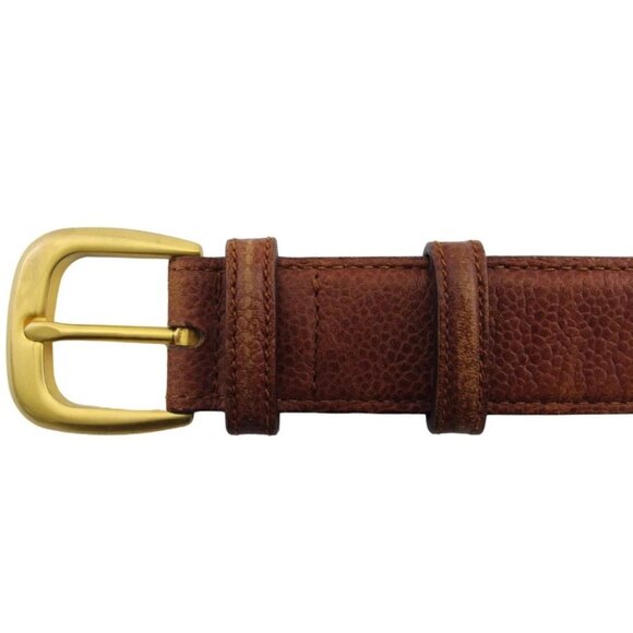 Salvatore Ferragamo belt Brown x Gold Women Authentic secondhand